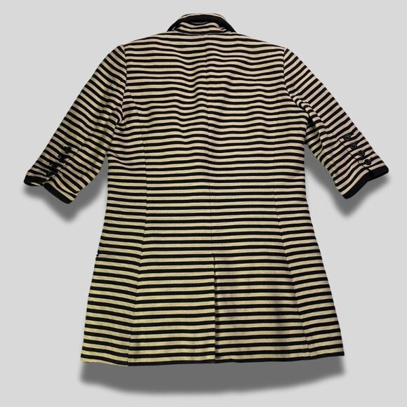 ELIZABETH & JAMES Stripe Ivory/Black Jacket Size 2 - Picture 3 of 13